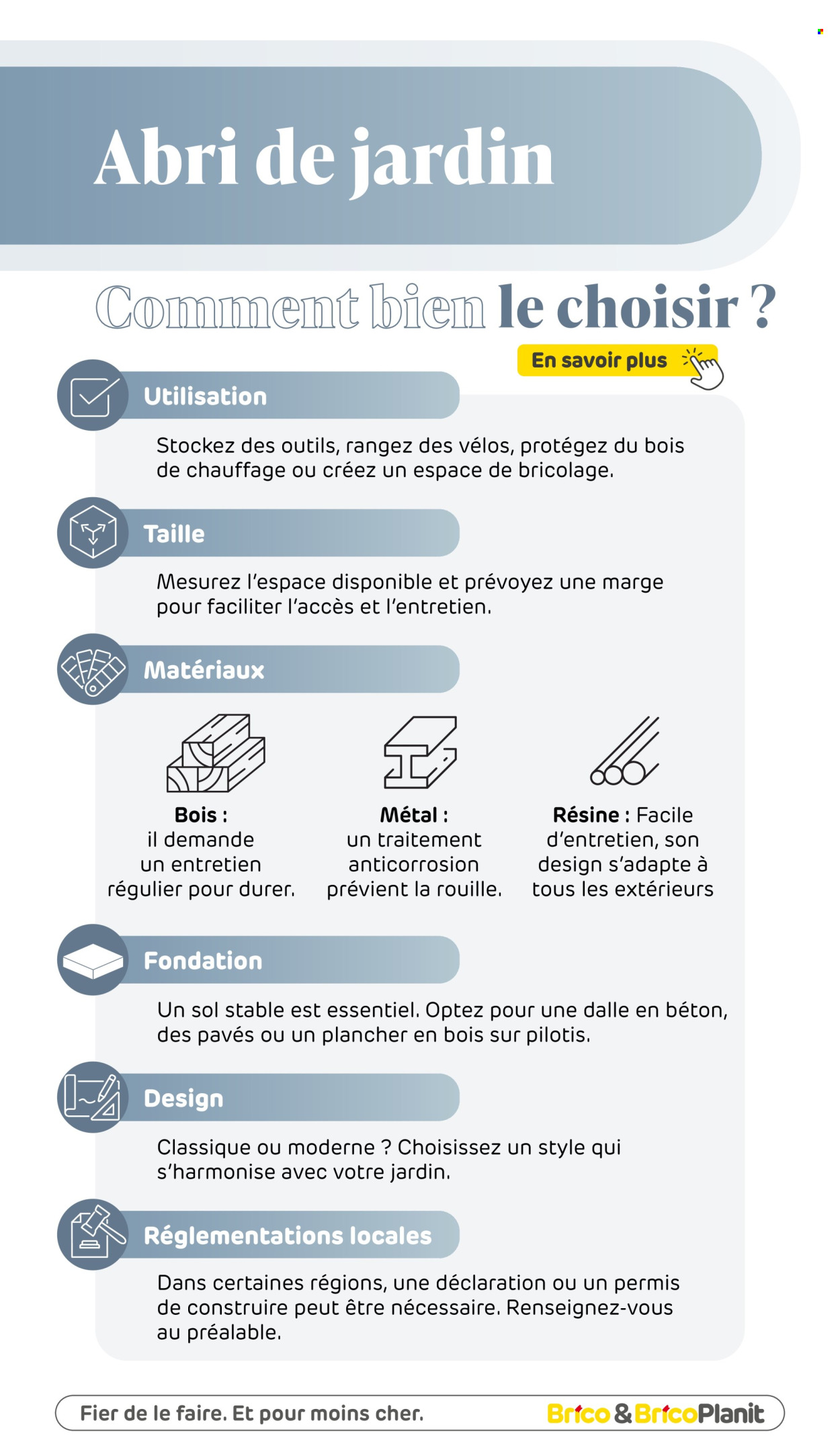 Catalogue Brico. Page 1
