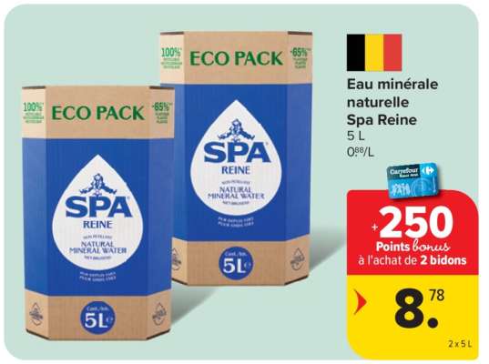 Eau minérale naturelle Spa Reine
