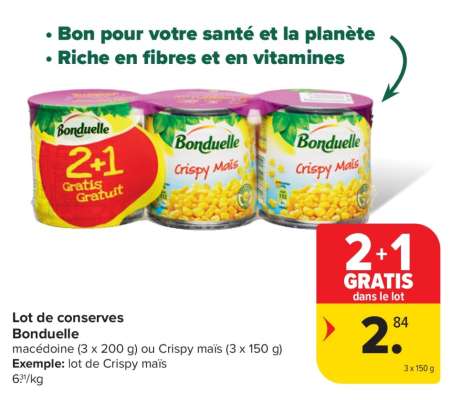 Lot de conserves Bonduelle