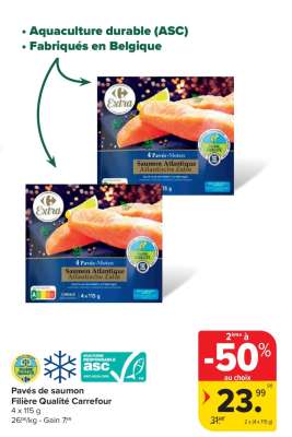 Pavés de saumon Filière Qualité Carrefour