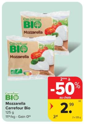 Mozzarella Carrefour Bio