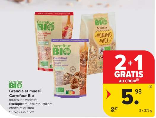 Carrefour Bio Granola et muesli