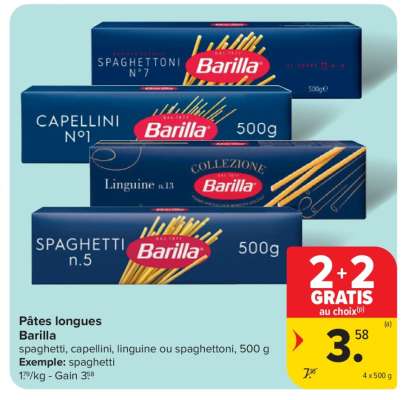 Pâtes longues