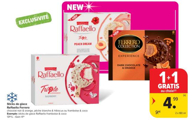 Sticks de glace Raffaello Ferrero