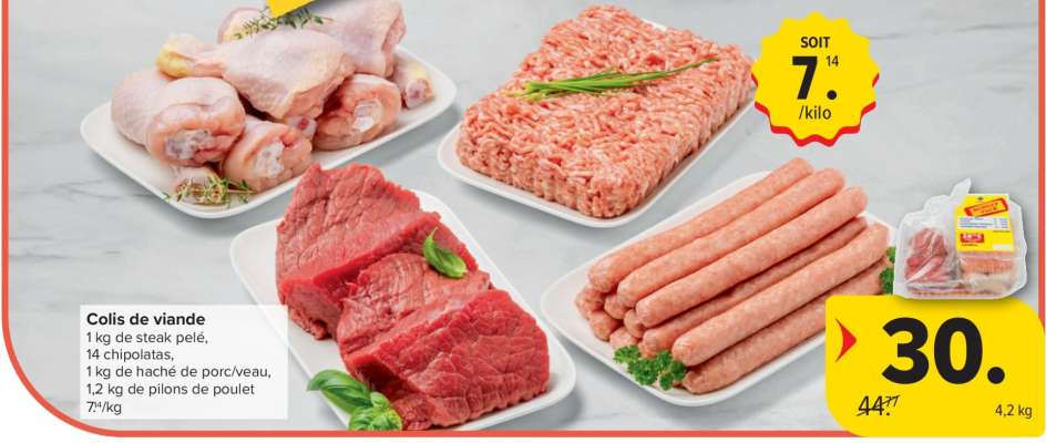 Colis de viande