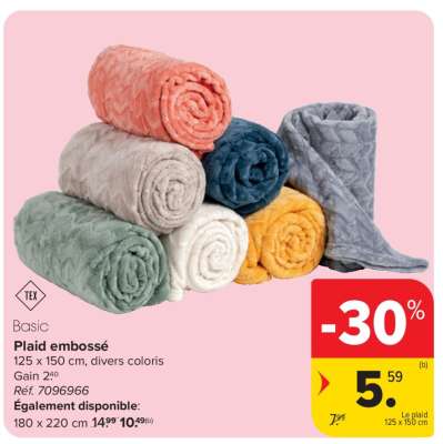 Plaid embossé
