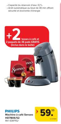 PHILIPS Machine à café Senseo HD7806/52