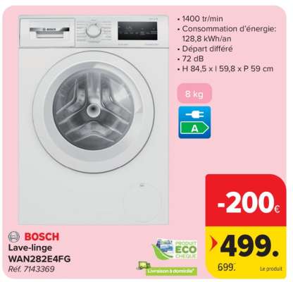 Bosch Lave-linge WAN282E4FG