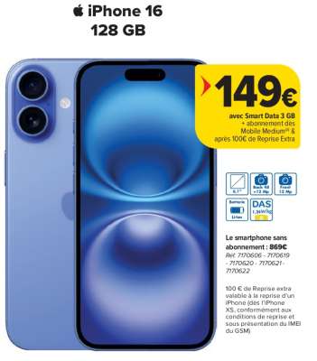 iPhone 16 128 GB