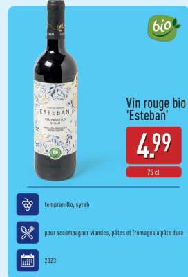 Vin rouge bio 'Esteban'