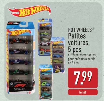 HOT WHEELS Petites voitures, 5 pcs