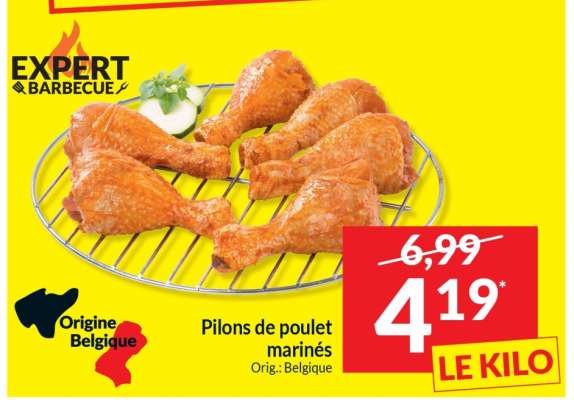 Pilons de poulet marinés