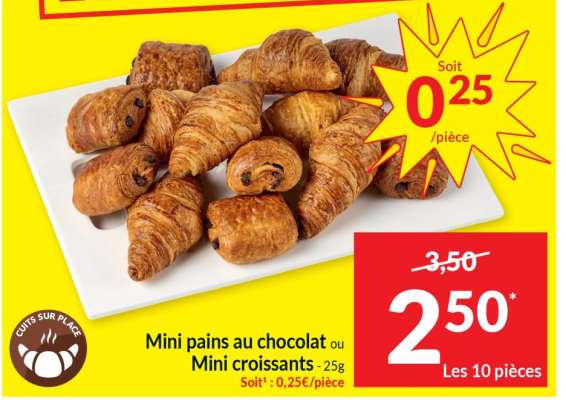 Mini pains au chocolat ou Mini croissants
