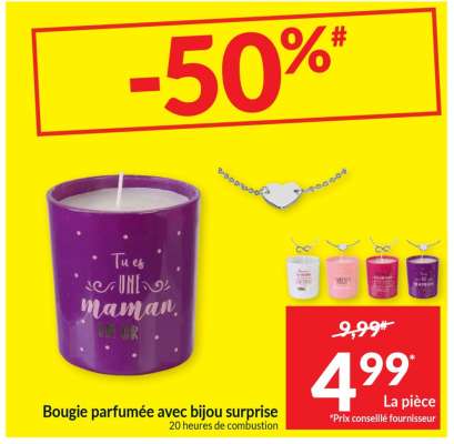 Bougie parfumée avec bijou surprise
