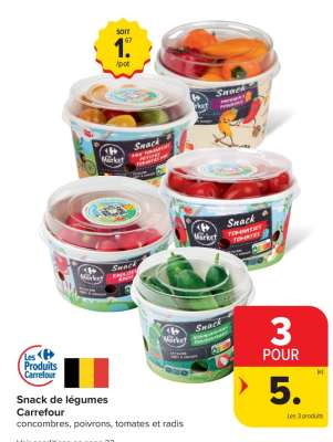 Snack de légumes Carrefour