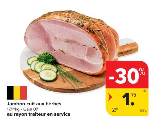 Jambon cuit aux herbes