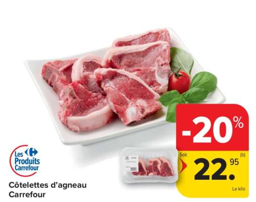 Côtelettes d’agneau Carrefour