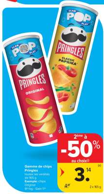 Gamme de chips Pringles