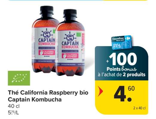 Thé California Raspberry bio Captain Kombucha