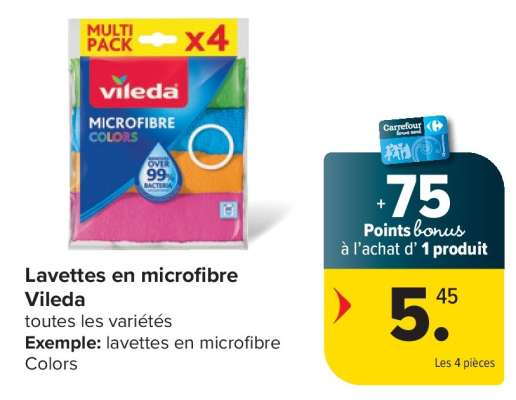 Lavettes en microfibre Vileda
