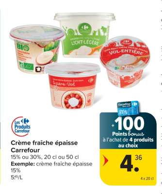 Crème fraîche épaisse Carrefour