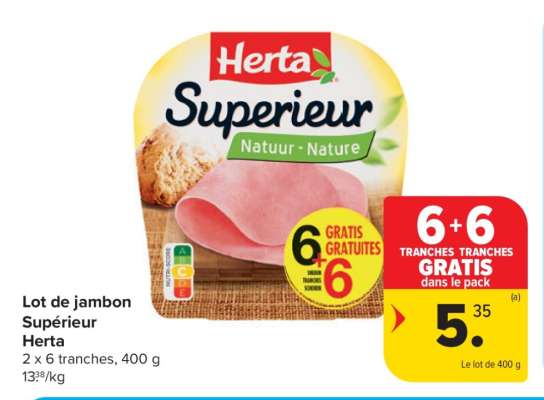 Lot de jambon Supérieur