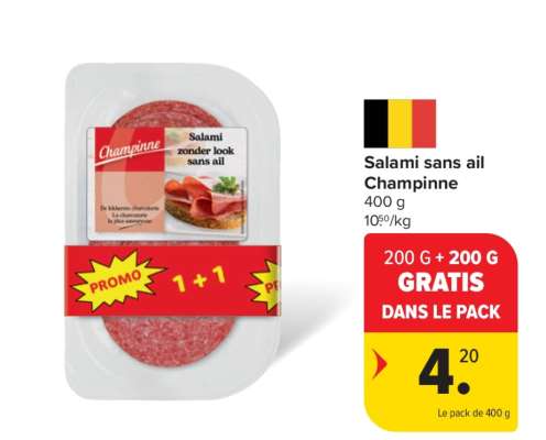 Salami sans ail Champinne