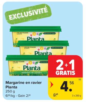 Margarine en ravier Planta