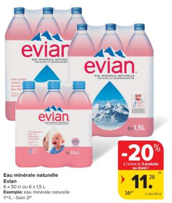 Eau minérale naturelle Evian