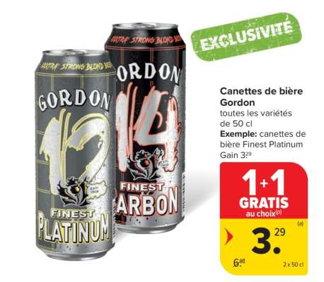 Canettes de bière Gordon