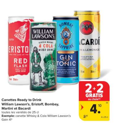 Canettes Ready to Drink