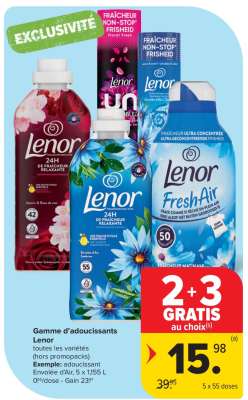 Gamme d'adoucissants Lenor