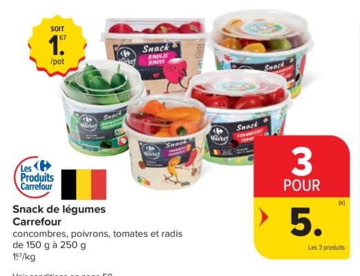 Snack de légumes Carrefour