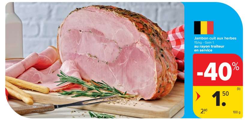 Jambon cuit aux herbes