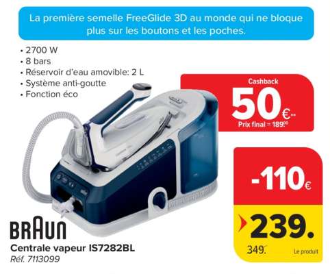 Braun Centrale vapeur IS7282BL