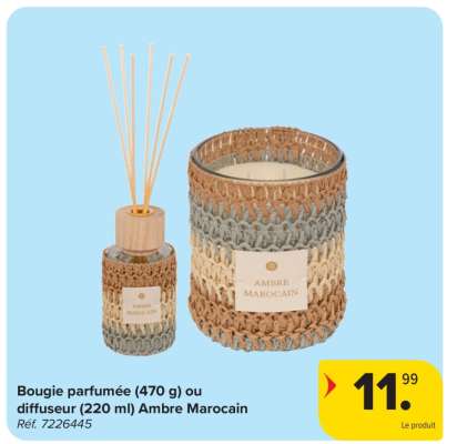 Bougie parfumée ou diffuseur Ambre Marocain