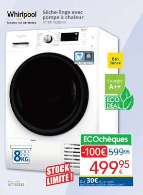 Whirlpool Sèche-linge avec pompe à chaleur