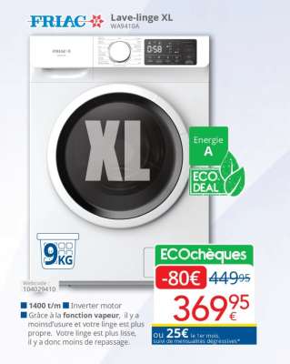 FRIAC Lave-linge XL WA9410A