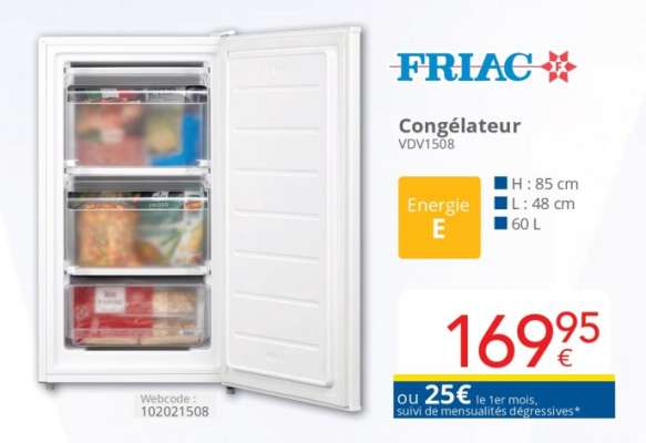 FRIAC Congélateur VDV1508