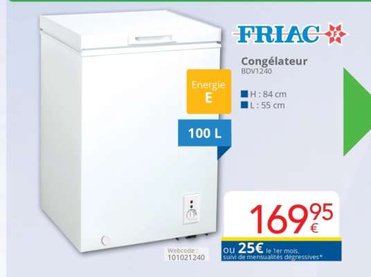 FRIAC Congélateur BDV1240