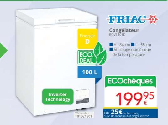 FRIAC Congélateur BDV1301D