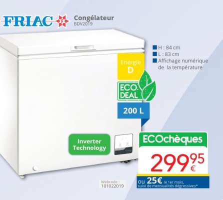 FRIAC Congélateur BDV2019
