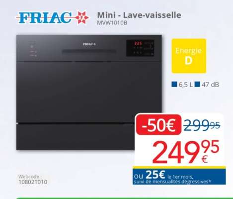 FRIAC Mini - Lave-vaisselle