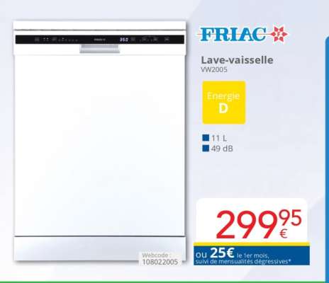 FRIAC Lave-vaisselle VW2005
