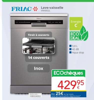 FRIAC Lave-vaisselle VW4002L