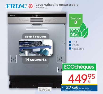 FRIAC Lave-vaisselle encastrable