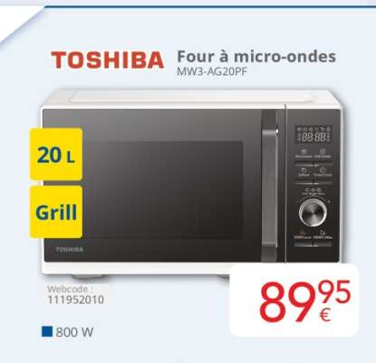 TOSHIBA Four à micro-ondes MW3-AG20PF