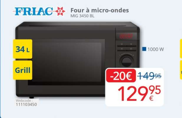 FRIAC Four à micro-ondes MIG 3450 BL