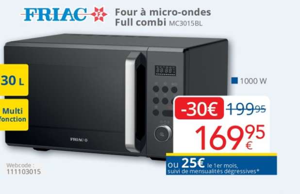 FRIAC Four à micro-ondes Full combi MC3015BL