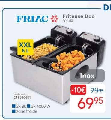 FRIAC Friteuse Duo F6011X